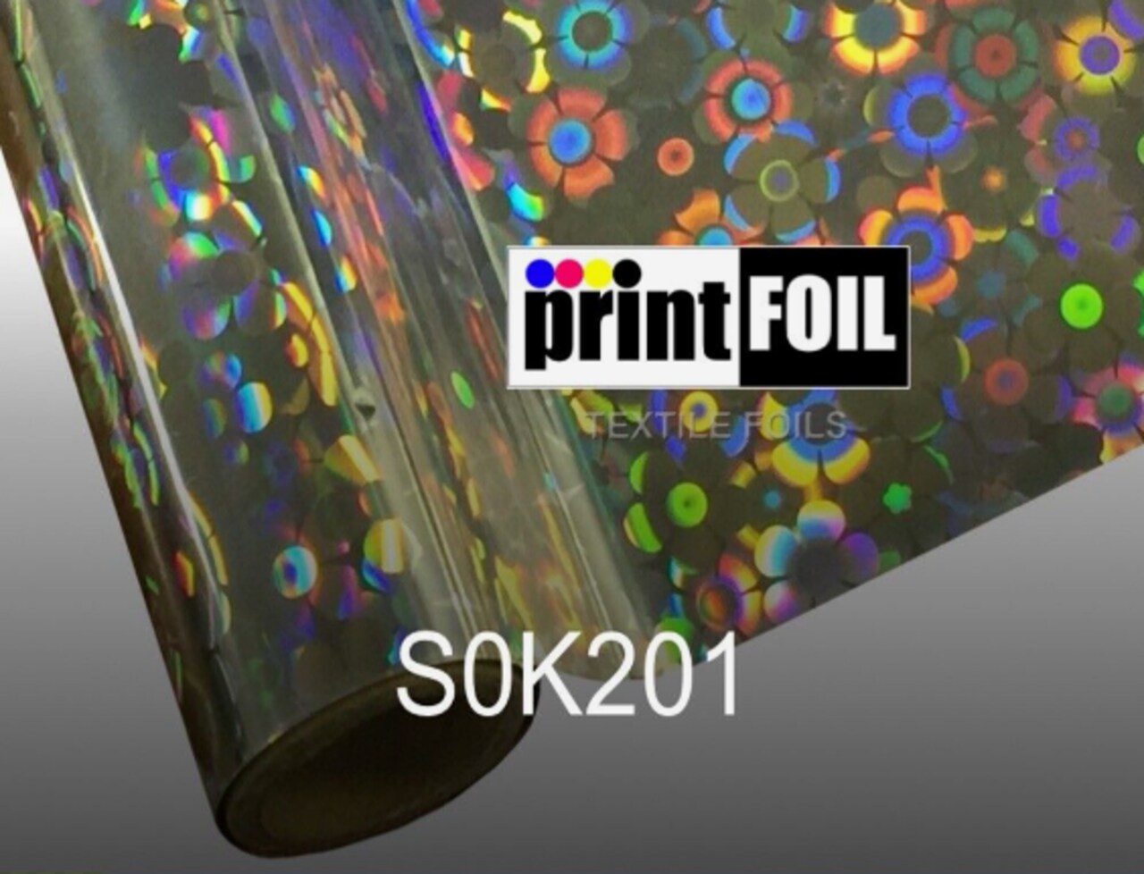 PrintFOIL Metallic Foil Heat Transfer Flower Power Iron On 12" X 25ft for HTV Vinyl for DIY Tshirt,Bags,Garments